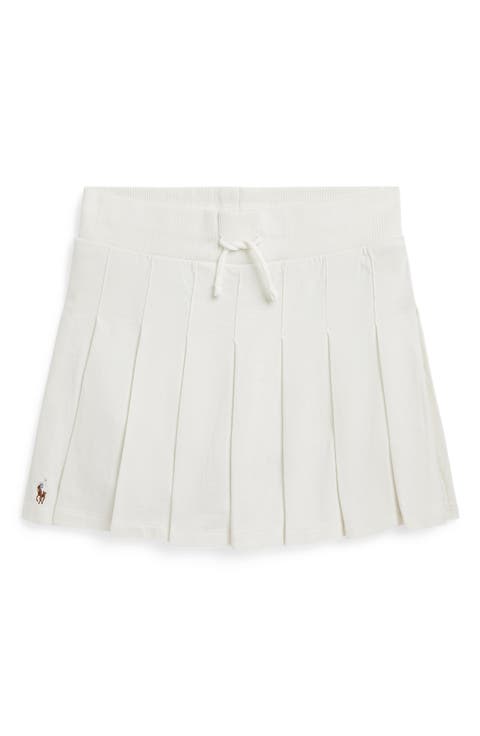 Kids' Pleated Cotton Skort