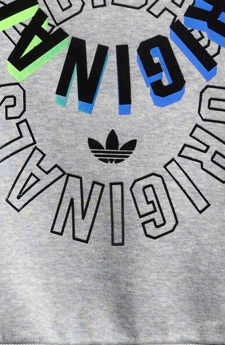 adidas Originals Kids' OG Emblem Fleece Hoodie, Alternate, color, Medium Grey Heather