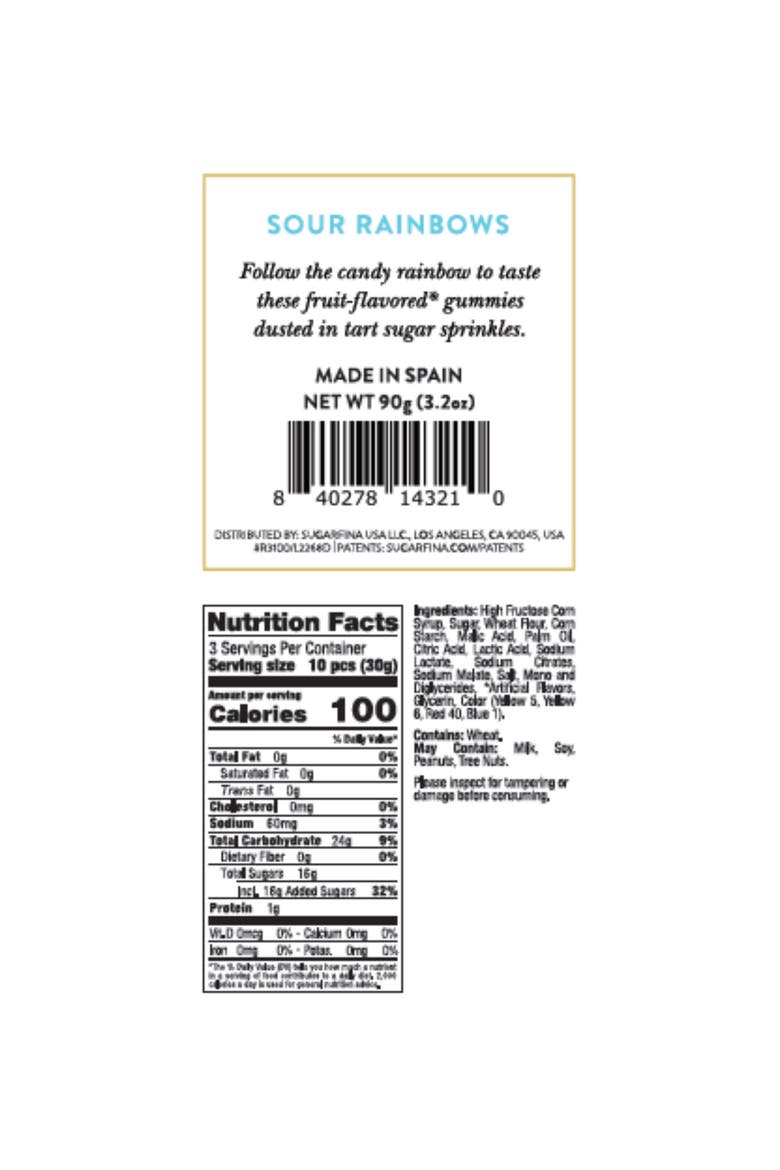 Sour Rainbows Set of 3 Candy Cubes, Alternate, color, NO COLOR