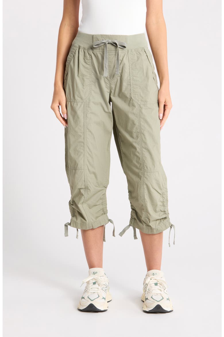 Peached Poplin Convertible Utility Pants, Main, color, BAY LEAF