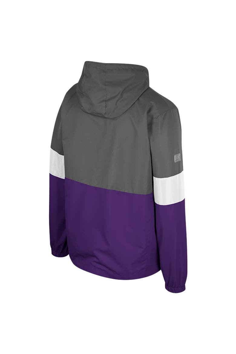 Men's Colosseum Charcoal TCU Horned Frogs Miles Full-Zip Jacket, Alternate, color, Charcoal