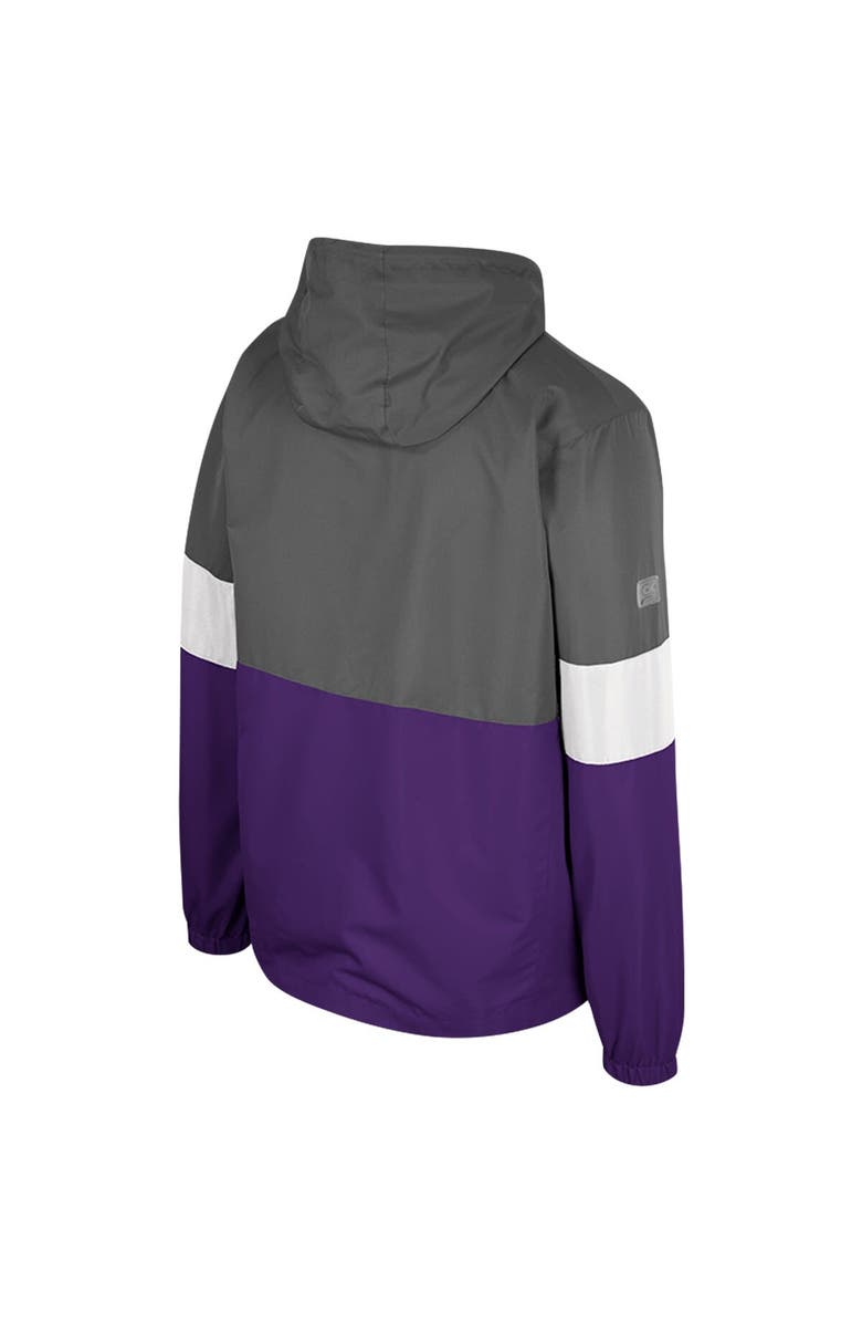 COLOSSEUM Men's Colosseum Charcoal TCU Horned Frogs Miles Full-Zip Jacket, Alternate, color, Charcoal