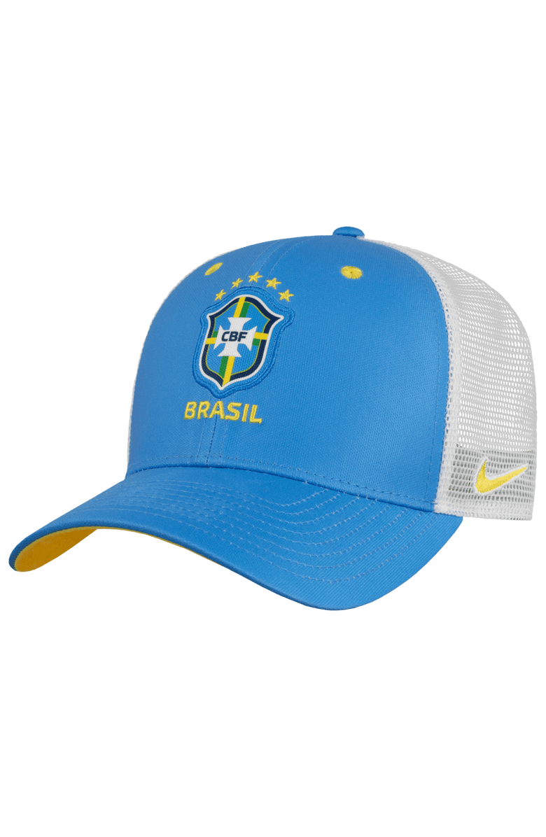 Nike Men's Nike Blue Brazil National Team Rise Trucker Adjustable Hat, Main, color, Blue