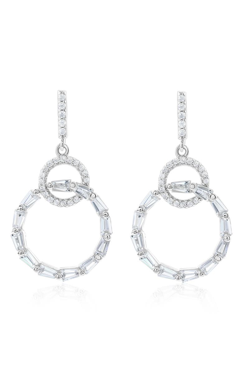 SUZY LEVIAN Cubic Zirconia Drop Earrings, Main, color, White