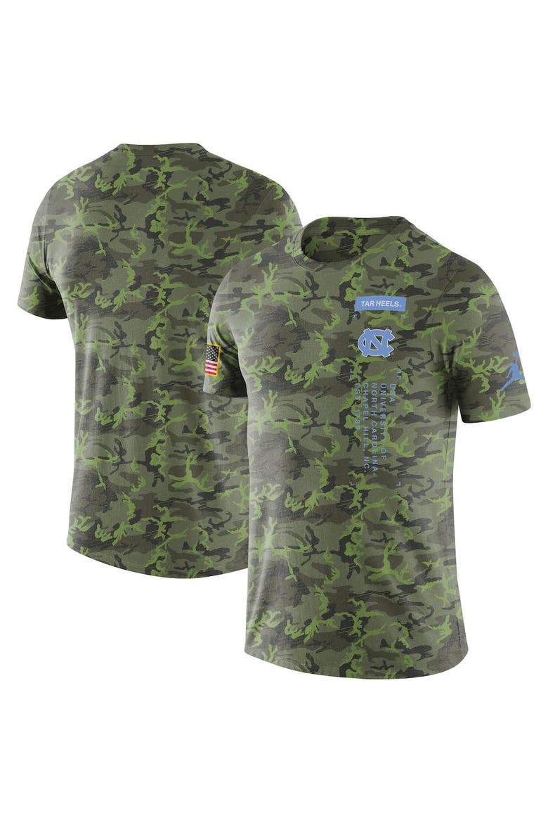 Men's Jordan Brand Camo North Carolina Tar Heels Military T-Shirt, Main, color, Camo