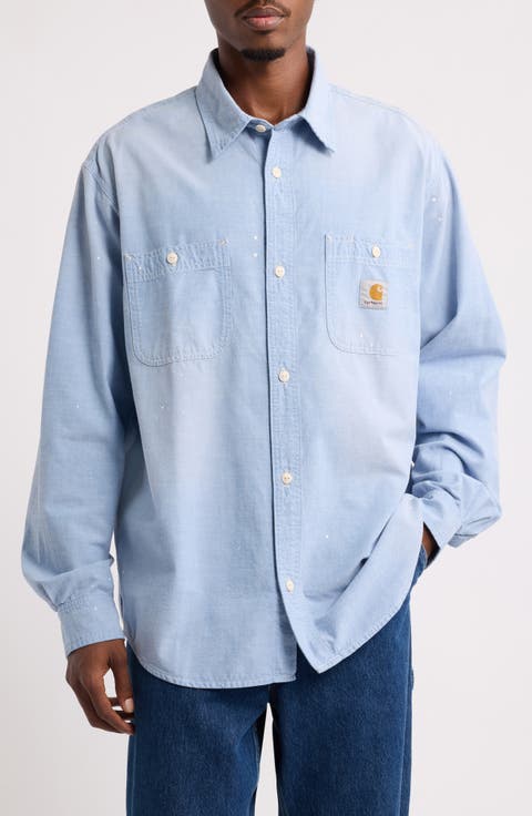 Painter Cotton Chambray Button-Up Shirt