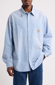 Carhartt Work In Progress Painter Cotton Chambray Button-Up Shirt