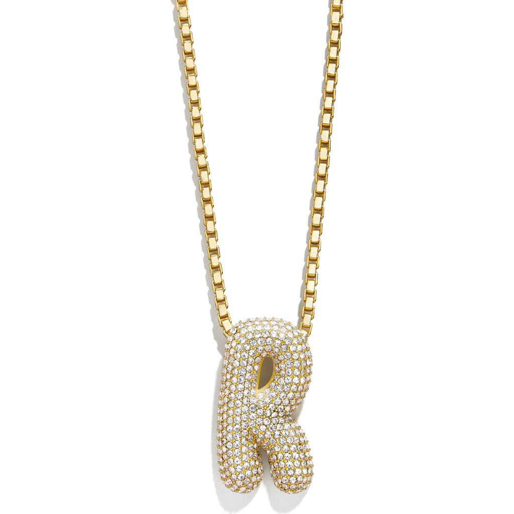Baublebar Bubble Initial Pendant Necklace In Clear R