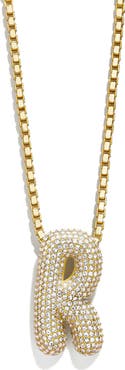BaubleBar Bubble Initial Pendant Necklace