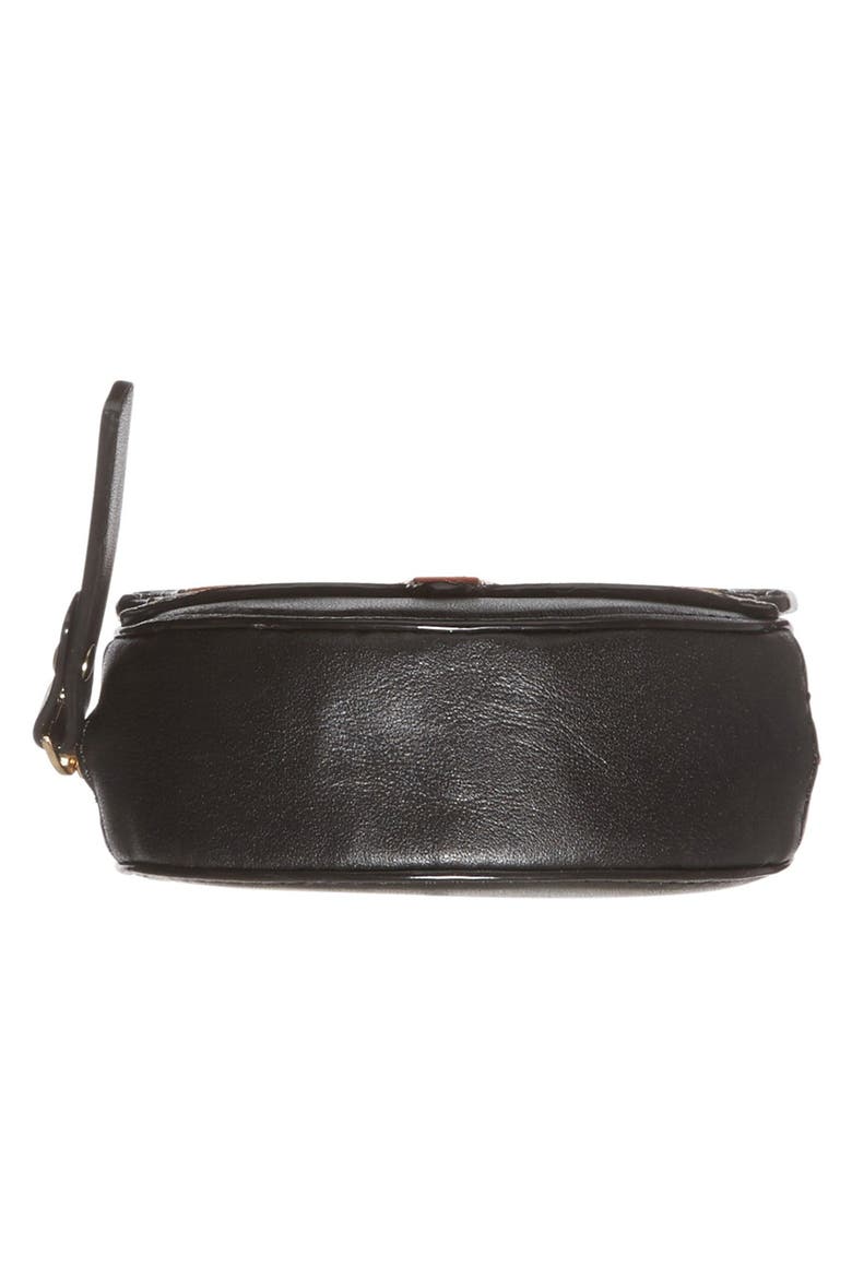 kate spade new york 'blaze a trail - fox' leather coin purse, Alternate, color, BLACK