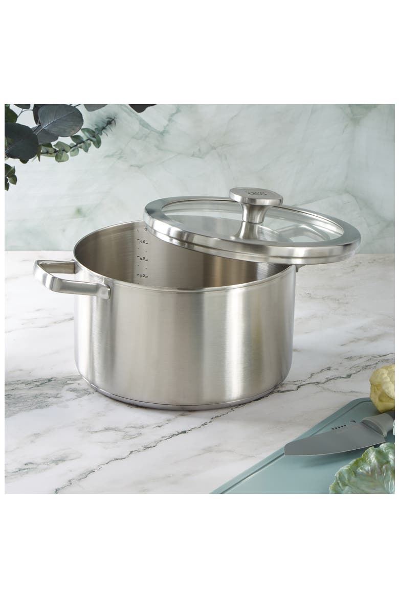 Leo Graphite 6.3-Quart Covered Stockpot, Alternate, color, GREY