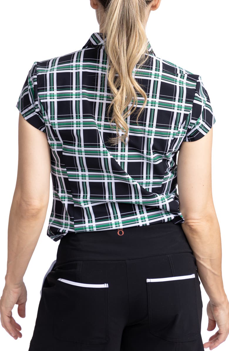 KINONA Tough in the Rough Performance Button-Up Golf Top, Alternate, color, Tartan Plaid