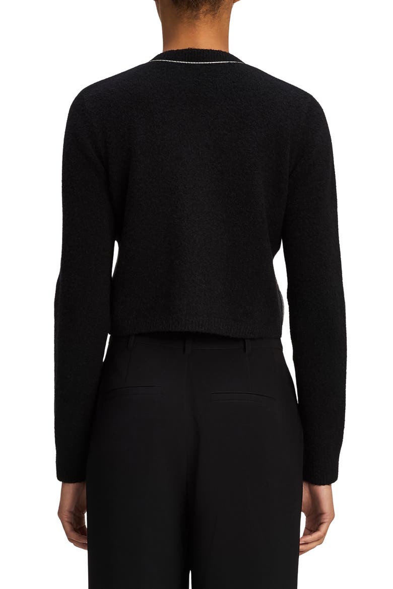 Allura Embellished Cardigan, Alternate, color, BLACK/ SILVER/ WARM BLUSH