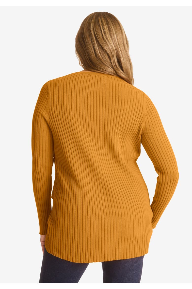 Ribbed Crossover Crewneck, Alternate, color, IVORY
