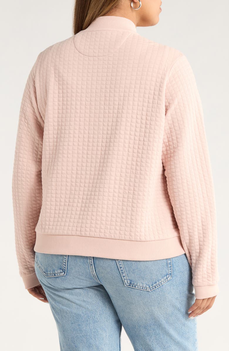 Caslon<sup>®</sup> Quilted Cotton Bomber Jacket, Alternate, color, Pink Smoke
