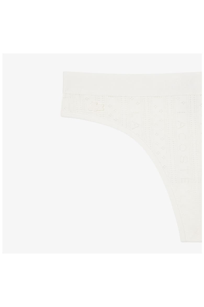 Pointelle Logo Thong, Alternate, color, FARINE