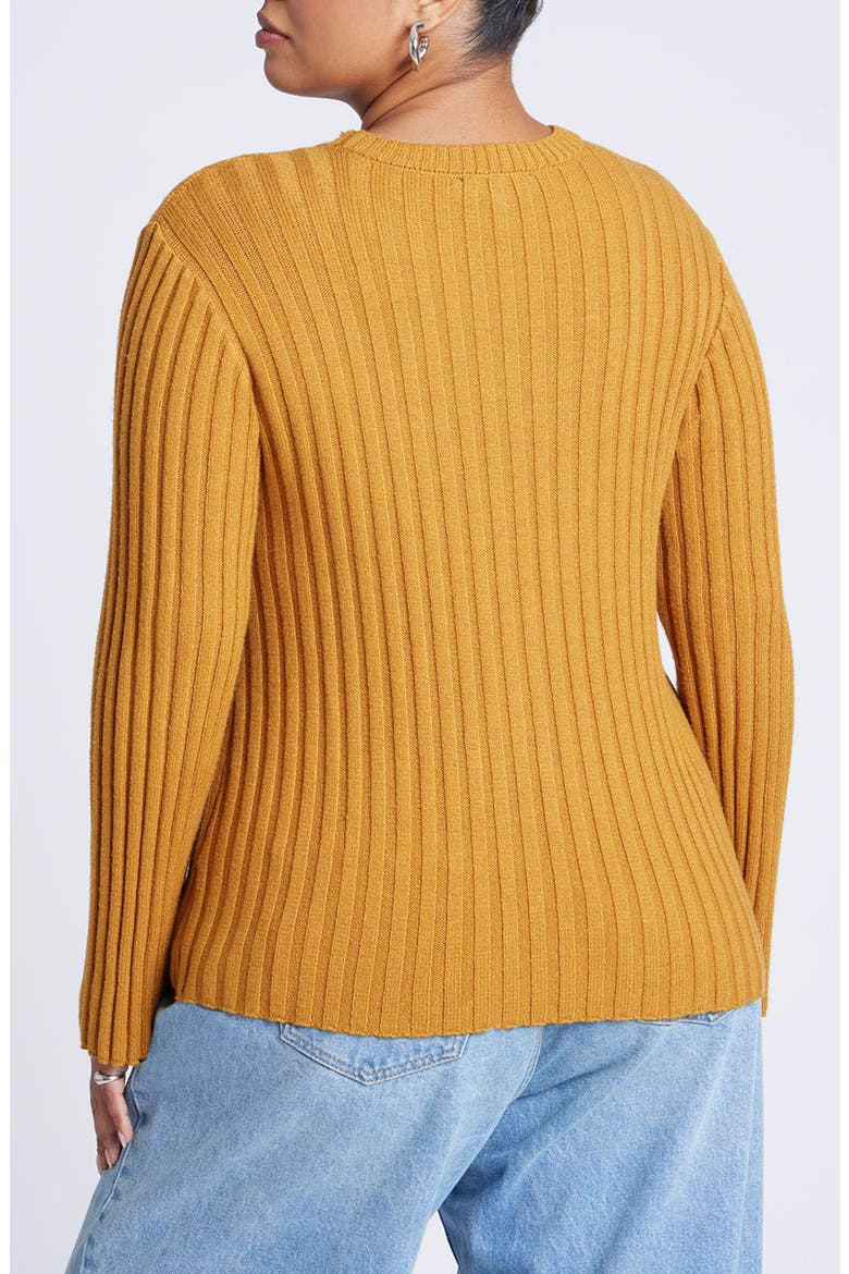 Bust Stitch Sweater, Alternate, color, OCHRE