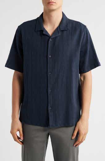 Wax London Didicot Open Weave Cotton Camp Shirt