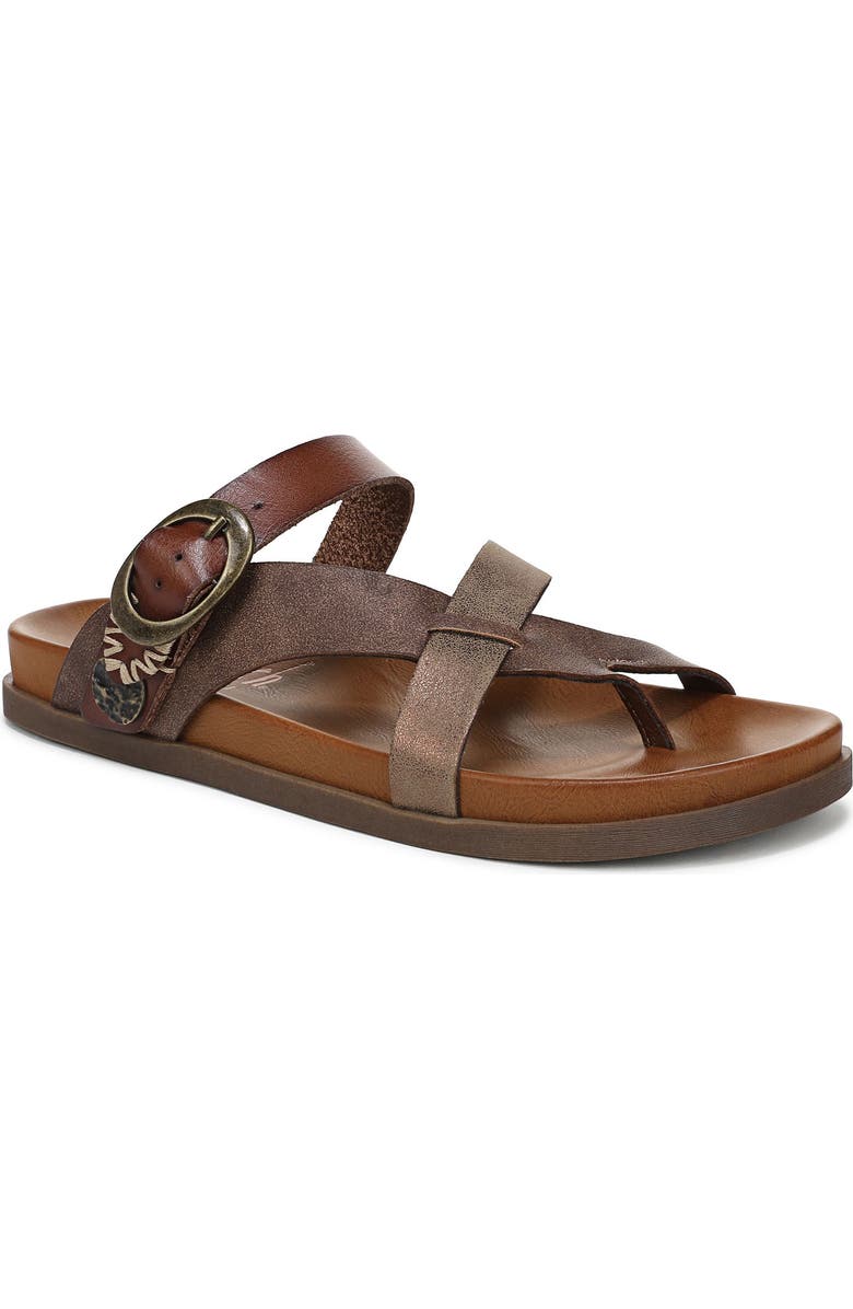 Blowfish Malibu Lilac Strappy Slide Sandal, Main, color, Walnut Faux Leather