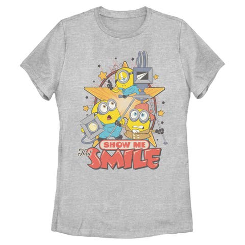 Juniors Minions & Monsters Show Me That Smile T Shirt