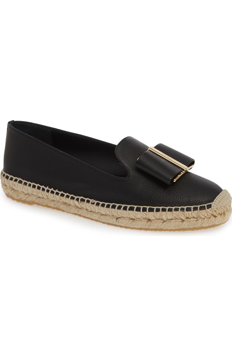 FERRAGAMO Salvatore Ferragamo Sannio Bow Espadrille Flat, Main, color,