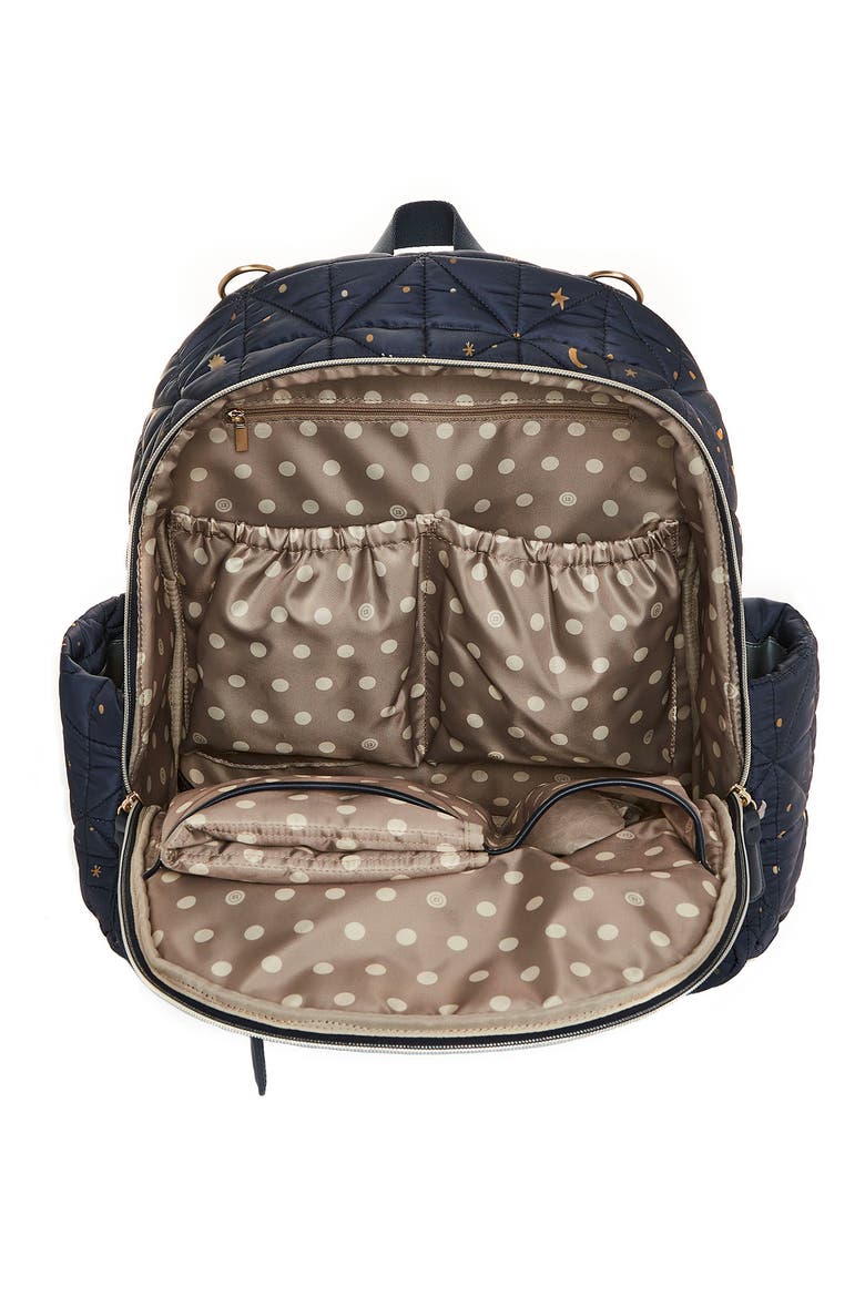 Companion Quilted Water Resistant Nylon Diaper Backpack, Alternate, color, MIDNIGHT