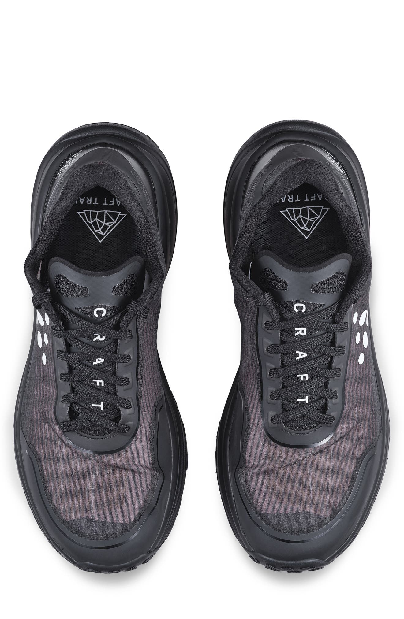 Craft Pure Trail Pro Running Shoe, Alternate, color, Black/ White