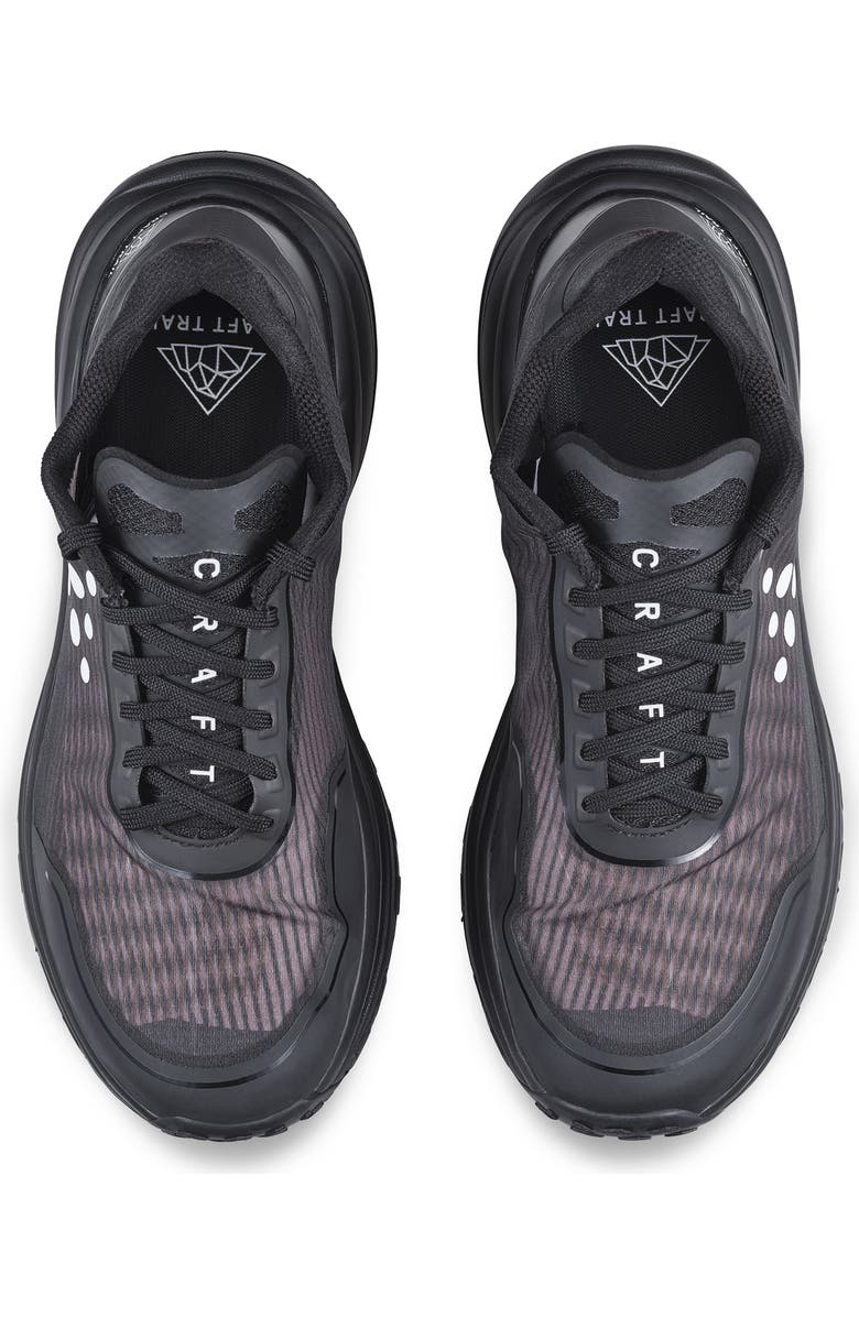 Craft Pure Trail Pro Running Shoe, Alternate, color, Black/ White