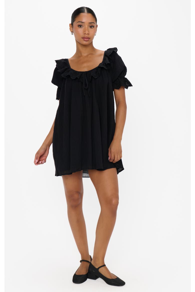 Toulouse Dress, Alternate, color, Black Voile