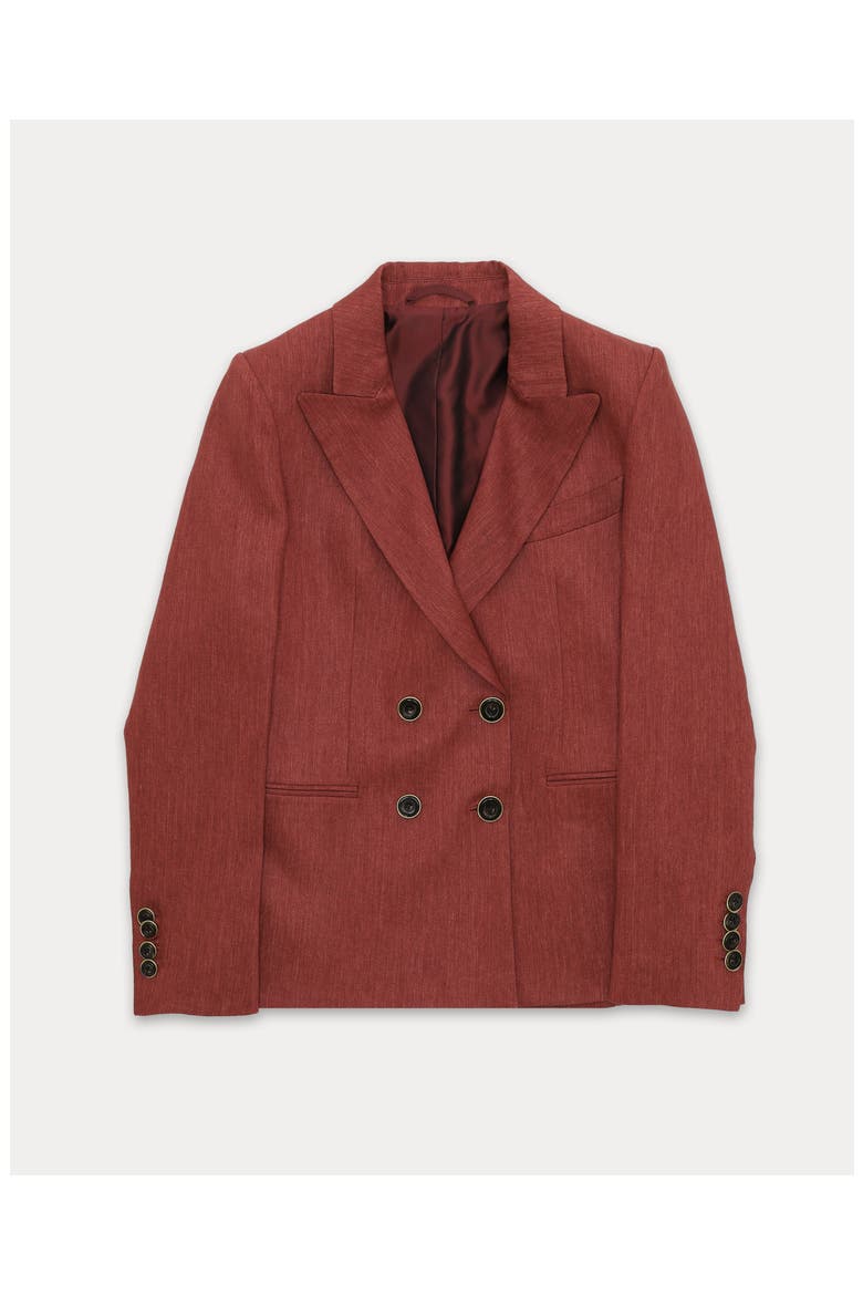 Bastien Classic Linen Jacket, Main, color, Burgundy