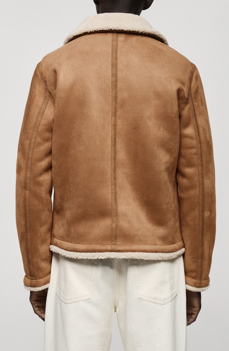 MANGO Faux Shearling Jacket, Alternate, color,