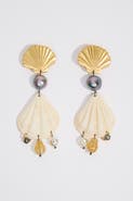 Bimba y Lola Metal And Seashell Earrings