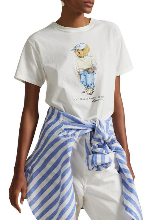 Polo Bear Embroidered Graphic T-Shirt