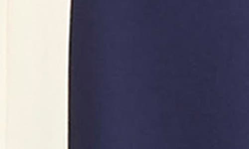 Luxely Stripe V-neck Maxi Dress In Evening Blue/white Smoke