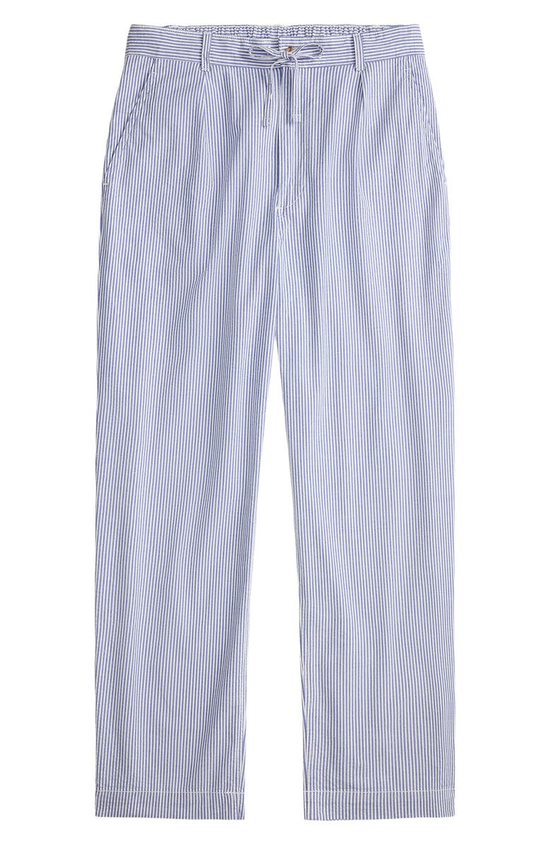 Polo Ralph Lauren Prepster Relaxed Fit Easy Pleated Stretch Cotton Pants, Alternate, color, Blue And White Seersucker