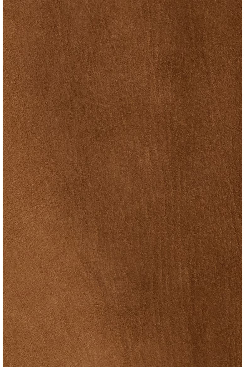 Douglas Seamed Leather Jacket, Alternate, color, NUTMEG