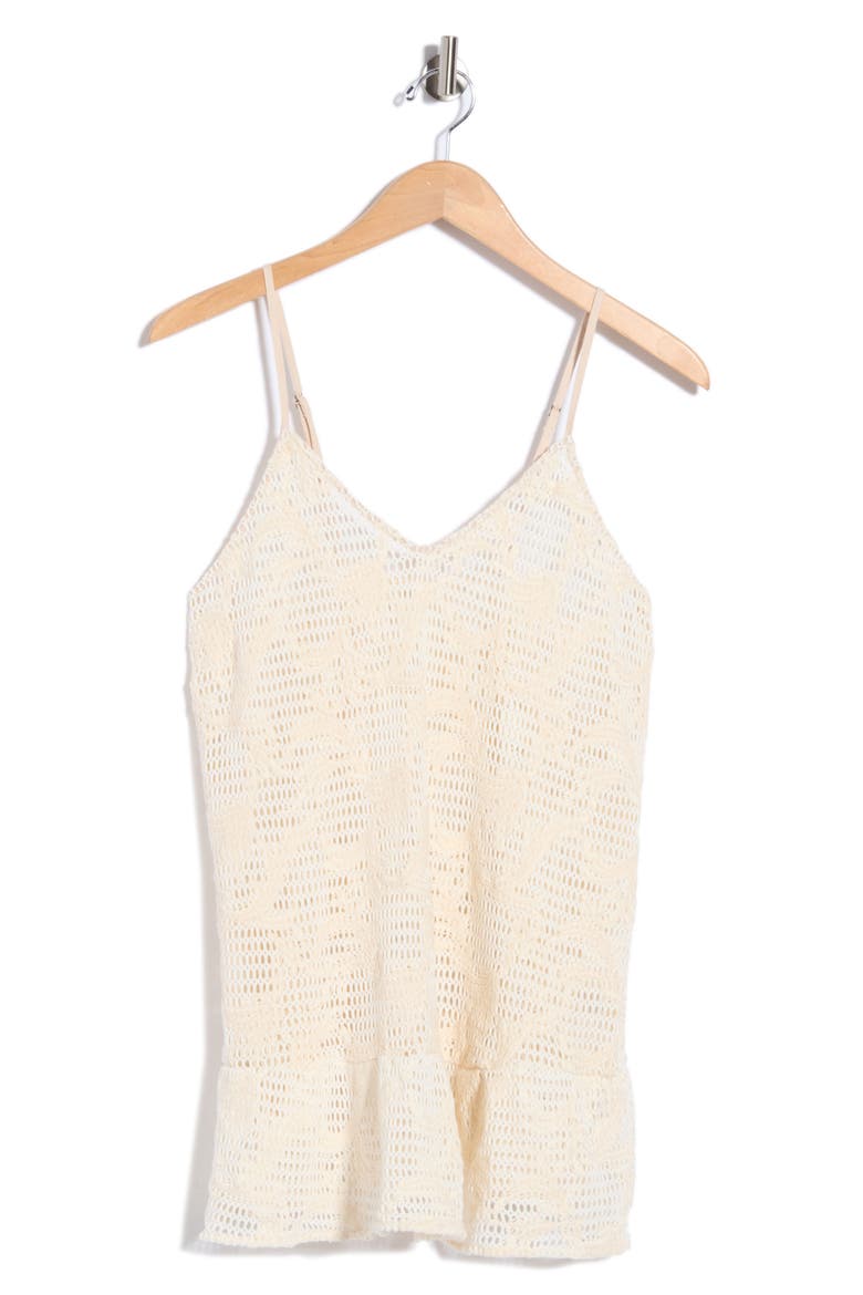 Riya Crochet Cover-Up Dress, Main, color, WHITE