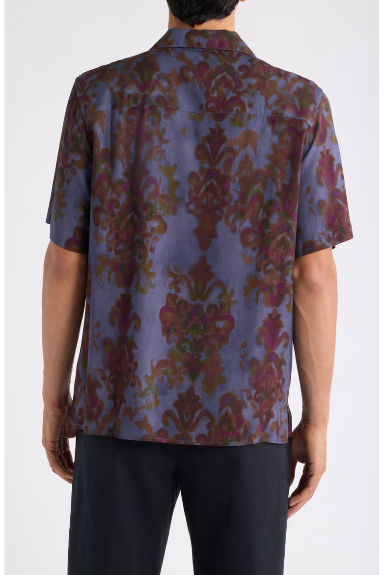 Didcot Ornate Blur Camp Shirt, Alternate, color, BLUE / BROWN
