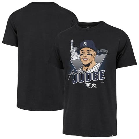 Men's '47 Aaron Judge Black New York Yankees Player Caricature Franklin T-Shirt