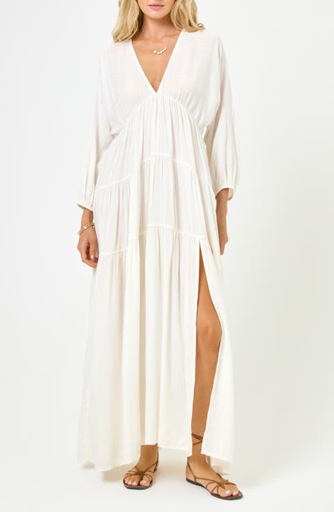 Eterna Tiered Cover-Up Maxi Dress