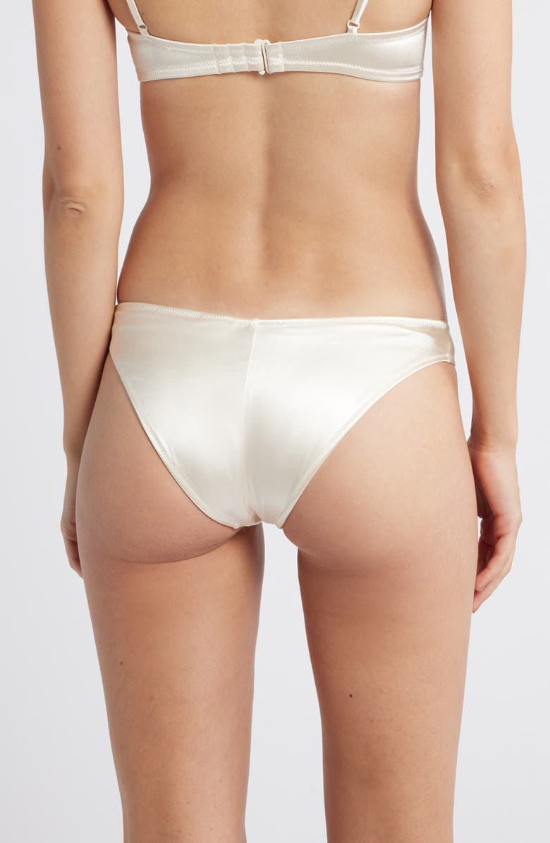 & Other Stories Shiny V-Cut High Leg Bikini Bottoms, Alternate, color, 