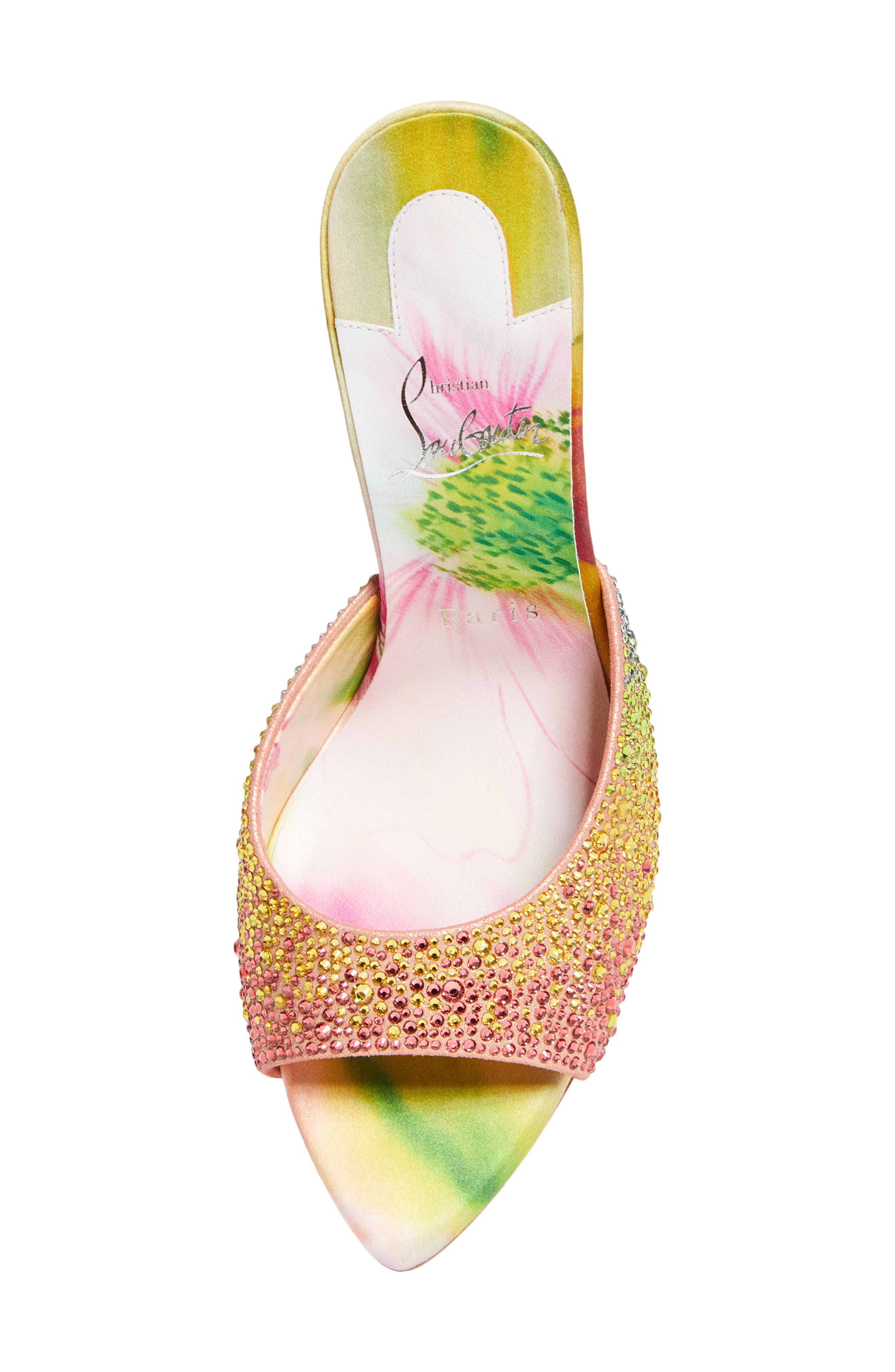 Christian Louboutin Miss Z Strass Sandal, Alternate, color, Pink Multi