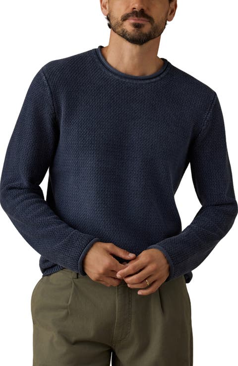 Sunwashed Dockside Crewneck Organic Cotton Sweater