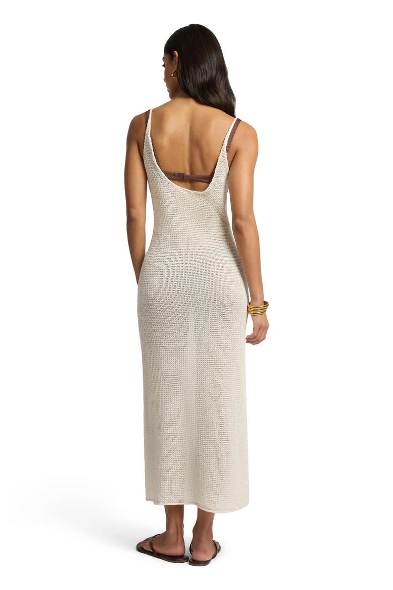Linen Sweater Scoop Maxi Dress, Alternate, color, Egret