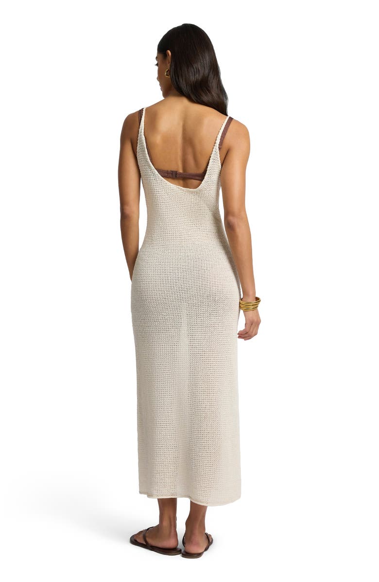 Onia Linen Sweater Scoop Maxi Dress, Alternate, color, Egret