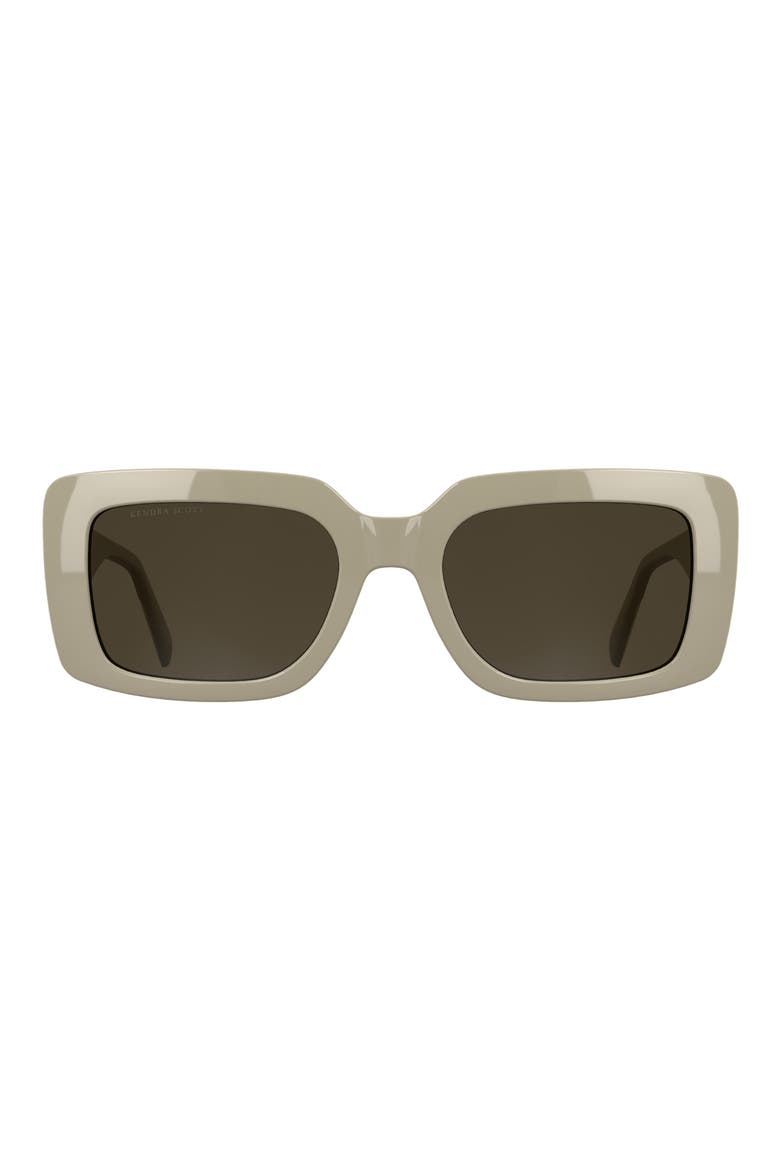 Dira 55mm Rectangular Sunglasses, Main, color, CREAM