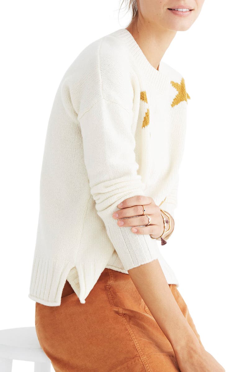 Madewell Merino Star Sweater, Alternate, color, 