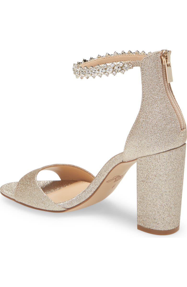 Jewel Badgley Mischka Badgley Mischka Collection Louise Ankle Strap Sandal, Alternate, color, Light Gold