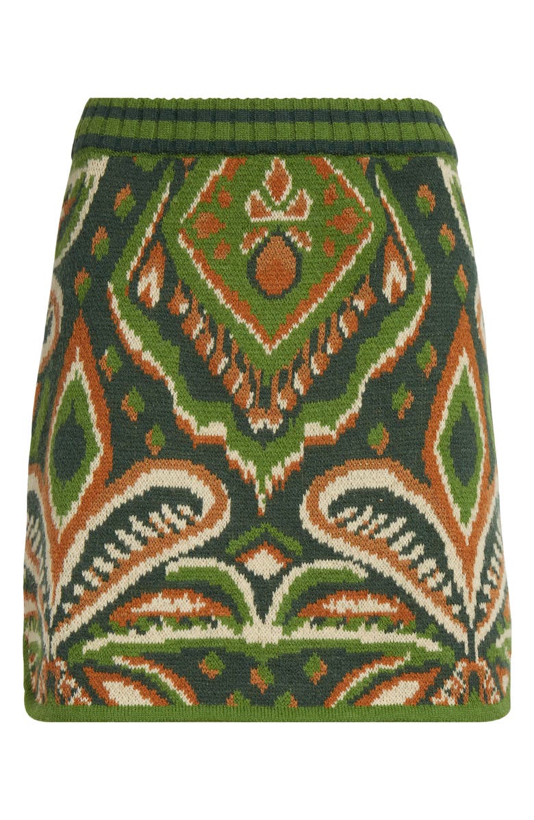FARM Rio Pineapple Ikat Jacquard Sweater Skirt, Alternate, color, 