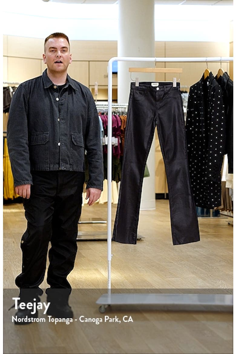 Ruth Coated High Waist Raw Hem Straight Leg Jeans video